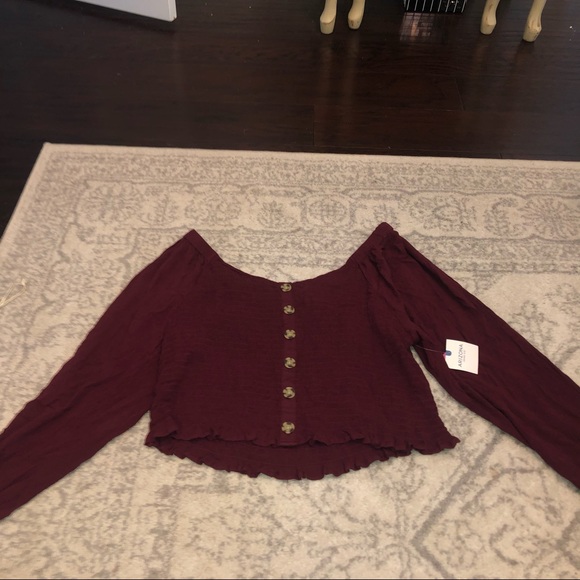 Arizona Jean Company Tops - Arizona Jean Co Deep Ruby Longsleeve